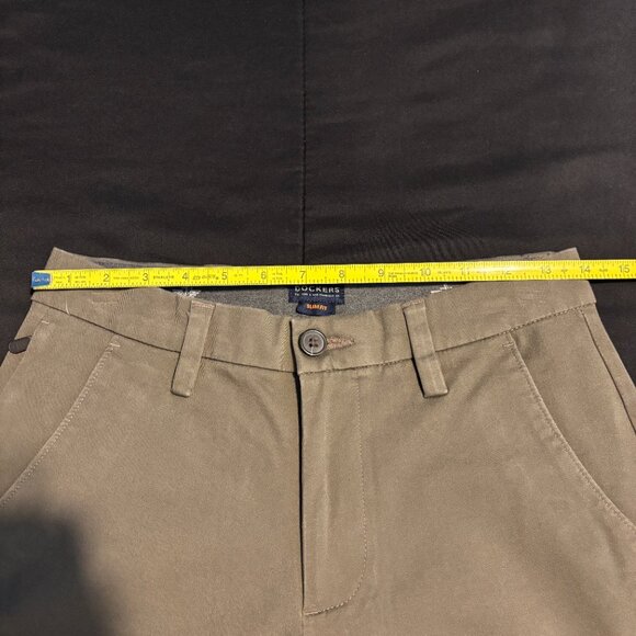 Dockers Pants 28x28 Slim Fit Workday Khaki Smart 360 Flex Dark Pebble/Brown - Picture 8 of 13
